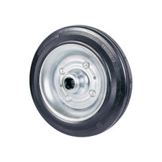 AVO112 RUOTA CON RIVESTIMENTO IN GOMMA PIENA 160X40 ASSE SU CUSCINETTI