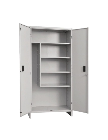 ARMADIO ARMADIETTO PORTASCOPE 80 x 40 x H179 Cm METALLO LAMIERA GRIGIO 2 ANTE