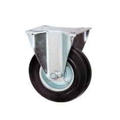 RUOTA AVO 80A 125 x 37,5 mm  IN GOMMA PIENA E SUPPORTO FISSO