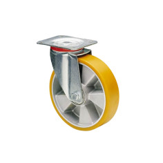 AVO 37 RUOTA ALLUMINIO IN POLIURETANO 125X30 SUPPORTO GIREVOLE