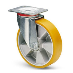 AVO 37 RUOTA  IN POLIURETANO 100X30 SUPPORTO GIREVOLE CUSCINETTO