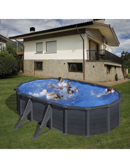 GRE Granada Piscina fuori terra ovale struttura in acciaio 610x375 cm