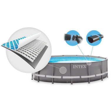 INTEX 26326 Piscina Fuoriterra ULTRA METAL FRAME XTR rotonda 488x122 cm