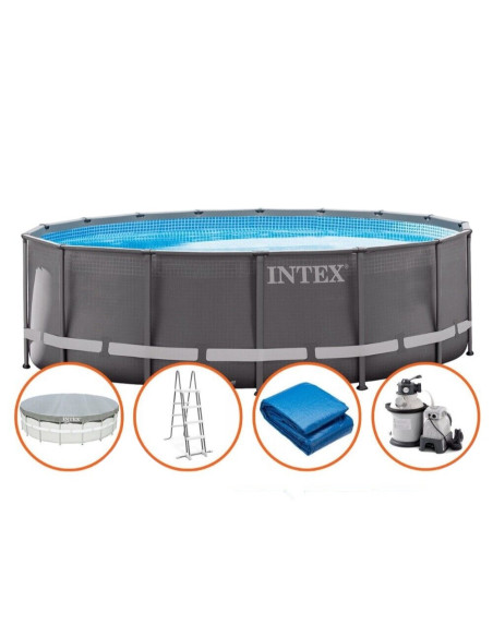 INTEX 26326 Piscina Fuoriterra ULTRA METAL FRAME XTR rotonda 488x122 cm