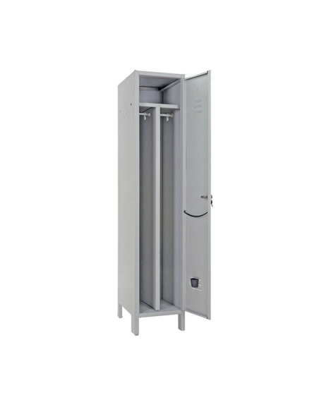 ARMADIO SPOGLIATOIO SPORCO PULITO SLIM 1 ANTA 36x50xH 179 cm IN METALLO GRIGIO