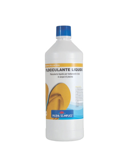 FLOCCULANTE LIQUIDO PISCINA SCHIARENTE RIDUCE TORBIDITÀ ACQUA 1 LT LAPI