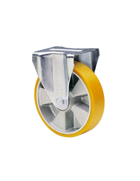 AVO 37A RUOTA  IN POLIURETANO 125X30 SUPPORTO FISSO IN ACCIAIO