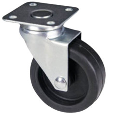 Ruota AVO 220 80x24 rivestimento in gomma con nucleo in plastica con supporto girevole