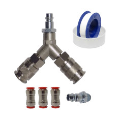Kit Raccordi Aria Compressa Attacco Tubo Innesto Rapido Multipresa