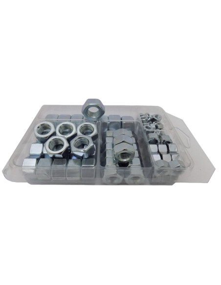 KIT SET ASSORTIMENTO 103 DADI ESAGONALI M6 M8 M10 M12 M14 AUTOBLOCCANTI