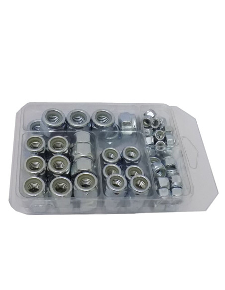 KIT SET ASSORTIMENTO 88 DADI AUTOBLOCCANTI ESAGONALE M 6 8 10 12 14