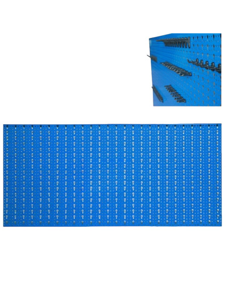 PANNELLO PORTA UTENSILI FORATO 30 GANCI OFFICINA GARAGE CM 100x50