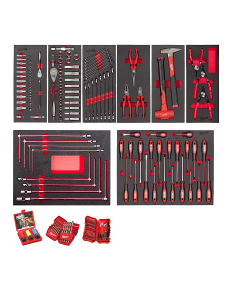 Carrello portautensili+Assortimento automotive+Set chiavi torx+Chiavi esagonali