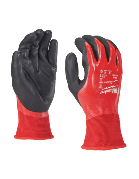 MILWAUKEE Guanti completamente spalmati Cat. Taglio A Nitrile Varie Misure