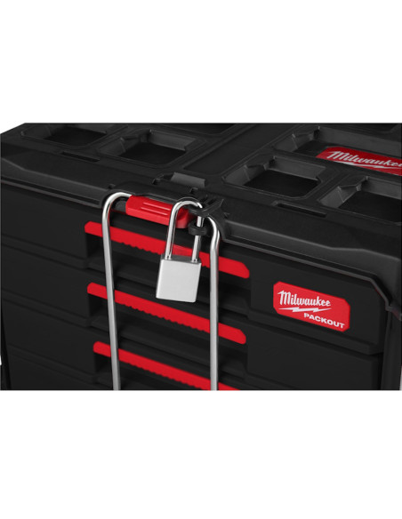 MILWAUKEE PACKOUT Cassettiere portautensili con 4 cassetti 363 x 564 x 414 mm