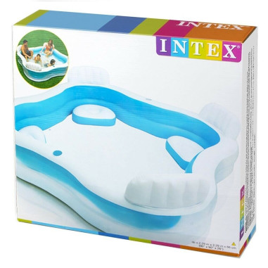 Intex 56475 Piscina Gonfiabile cm 229x229 Family con 4 sedute