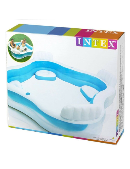 Intex 56475 Piscina Gonfiabile cm 229x229 Family con 4 sedute