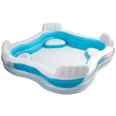 Intex 56475 Piscina Gonfiabile cm 229x229 Family con 4 sedute