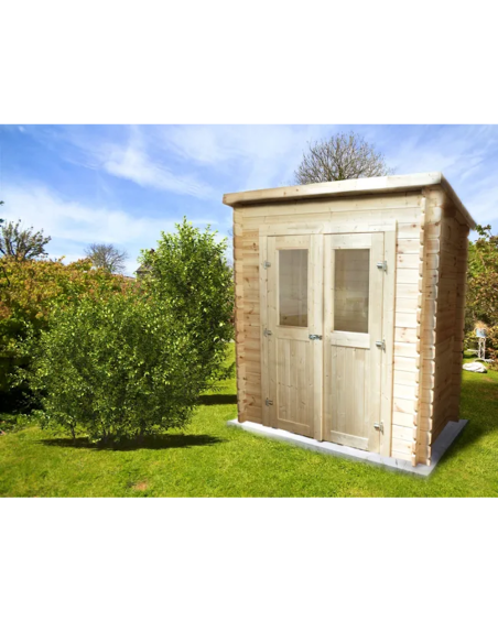 Casetta da giardino in legno Patty 200x118 Pino grezzo non trattato