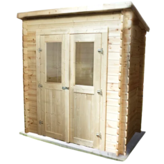 Casetta da giardino in legno Patty 200x118 Pino grezzo non trattato