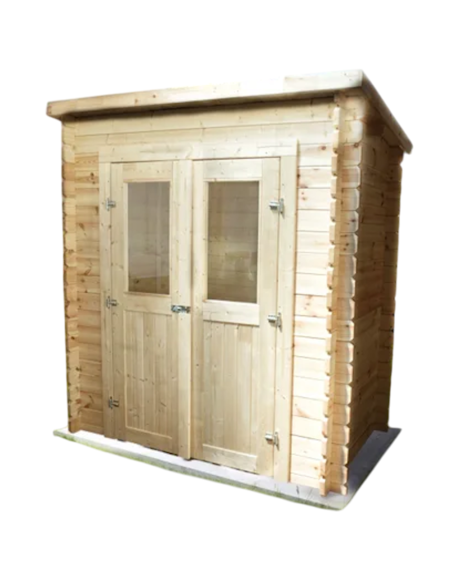 Casetta da giardino in legno Patty 200x118 Pino grezzo non trattato