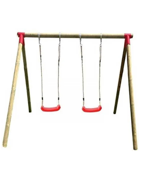 Losa Legnami Kit Altalena doppia palo tondo per bambini seggiolino non compreso