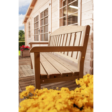 Losa Legnami Panca Delia da esterno in legno di pino impregnato 175x63x97h cm