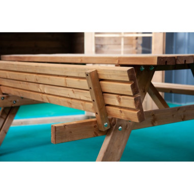 Losa Legnami Picnic Oasi in Legno  di color marrone 177 x 154 x 74h cm