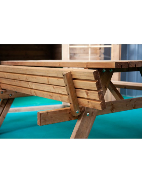 Losa Legnami Picnic Oasi in Legno  di color marrone 177 x 154 x 74h cm