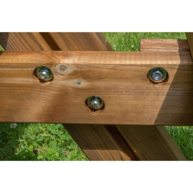 Losa Legnami Picnic Oasi in Legno  di color marrone 177 x 154 x 74h cm