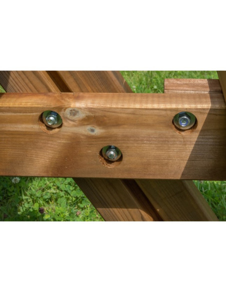 Losa Legnami Picnic Oasi in Legno  di color marrone 177 x 154 x 74h cm