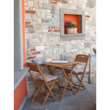 Losa Legnami Bistrot Cannes Tavolo pieghevole e 2 Sedie pieghevoli in Legno