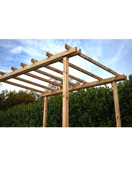 Losa Legnami Pergola Eco in pino massello impregnato in autoclave 300 x 300 cm