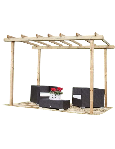 Losa Legnami Pergola Eco in pino massello impregnato in autoclave 300 x 300 cm