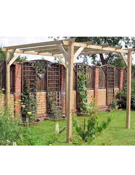 Losa Legnami Pergola Eco in pino massello impregnato in autoclave 300 x 300 cm