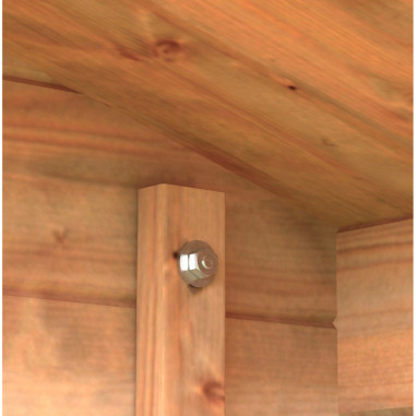 Casetta da giardino in legno Arisa 250x250 Abete impregnato in autoclave Marrone