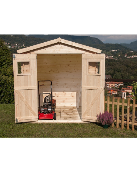 Losa Legnami Casetta Esterni da Vivere Giulia 200x200cm Pino grezzo non trattato