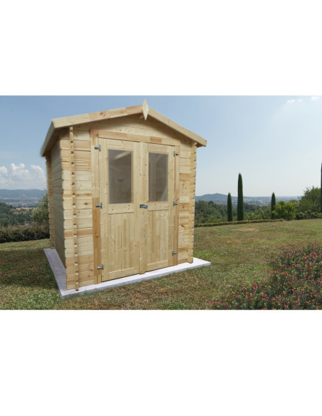 Losa Legnami Casetta da giardino in legno Lea 220x220 Abete grezzo non trattato