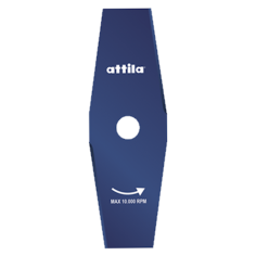 Disco da taglio in acciaio a 2 denti per decespugliatore 255 x 25,4 x 1,6 mm