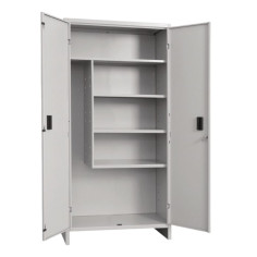 Armadietto in Metallo Portascope 60x40x179 cm | Ottimale per Scope e Attrezzi