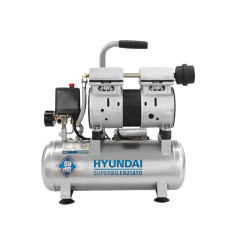 HYUNDAI compressore supersilenziato 8 lt a secco autolubrificato