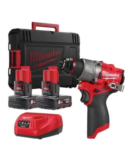 MILWAUKEE Trapano avvitatore compatto con percussione M12 FPD2-602X FUEL