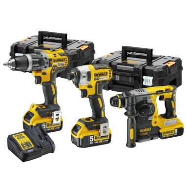 Kit Dewalt 18V 5Ah Trapano Tassellatore Avvitatore batteria brushless