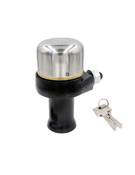 Lucchetto a campana Sikuro Inox per serranda con accessori