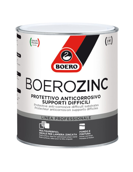 Boero Boerozinc Smalto protettivo anticorrosivo, ideale per supporti difficili