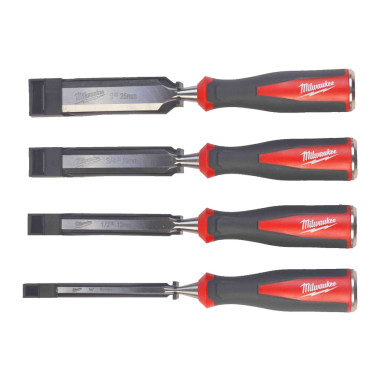 MILWAUKEE Set Scalpelli per Legno 4 Pezzi Lame di varie misure  6, 12, 19 e 25mm