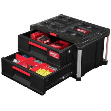 Cassetta portautensili cassettiera 2 cassetti sistema packout vuota