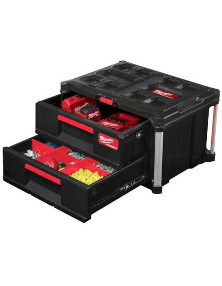 Cassetta portautensili cassettiera 2 cassetti sistema packout vuota