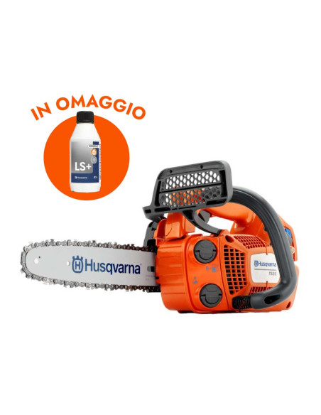 MOTOSEGA HUSQVARNA T525 X-TORQ 27 cc BARRA 25 cm DA POTATURA A UNA MANO 2,7 Kg