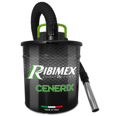 Ribimex Cenerix Bidone aspiracenere 1200W per camino stufa aspirapolvere